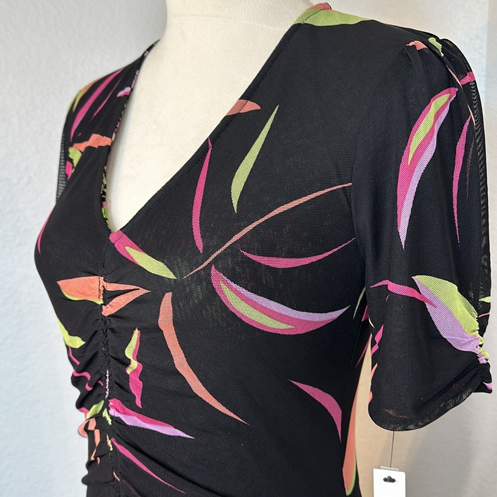 Maggy London V-Neck Reversible A-line Mesh Multi Occasion Dress Size Small NWT - Picture 10 of 16